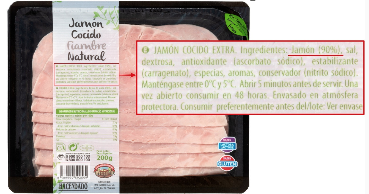 Pisto de verduras con jamón de york.